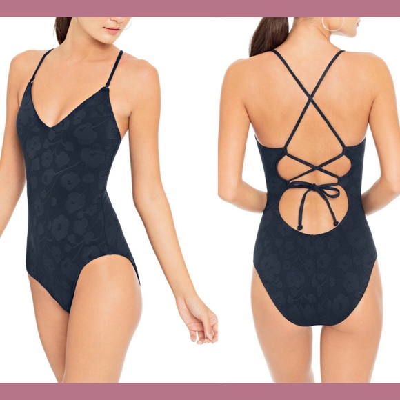 NEW‎ Robin Piccone Ana One-Piece Swimsuit in Blue [SZ 8 ] - Picture 1 of 11